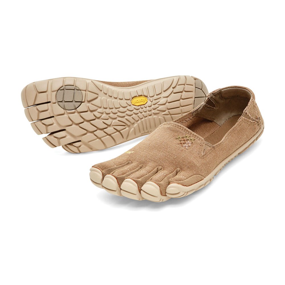 Vibram Five Fingers Womens CVT-Hemp - Barefoot Shoes Khaki - GHD785036